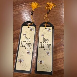 Bee Happy Beaded Bookmarks Set of Two